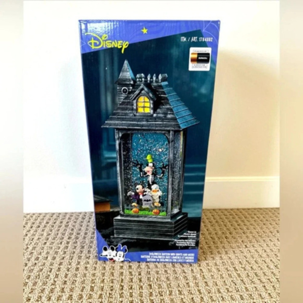 Disney Halloween Swirling Glitter Lantern with Lights & Music - NEW